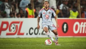 Oswin Appollis in action against Siwelele FC