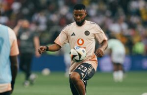 Sipho Mbule of Orlando Pirates during warm up