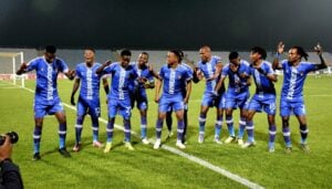 Seluleko Mahlambi with with teammates. Picture courtesy of TS Galaxy/X