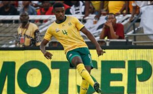 Teboho Mokoena in action for Bafana Bafana