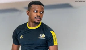 Teboho Mokoena of bafana Bafana during a training session