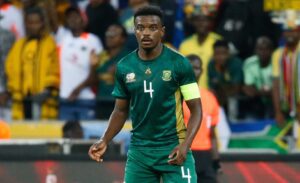 Teboho Mokoena in action for Bafana Bafana