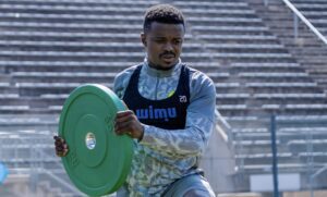 Mamelodi Sundowns midfielder Teboho Mokoena during a training session with the club