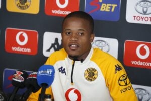 Wandile Duba addressing the media