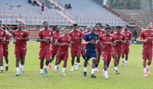 The Warriors of Zimbabwe during training