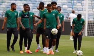 Bafana Bafana players at training