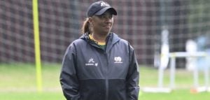 Desiree Ellis during a Banyana Banyana training session
