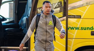 Fawaaz Basadien arriving for a match at Mamelodi Sundowns