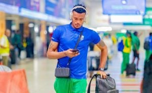 Fiacre Ntwari of Kaizer Chiefs in Rwanda colours
