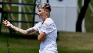 Janine van Wyk conducting a training session at JVW FC