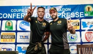 Khalil Ben Youssef with Glody Lilepo at Kaizer Chiefs