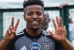 Lonwabo Magugwana in action for Orlando Pirates