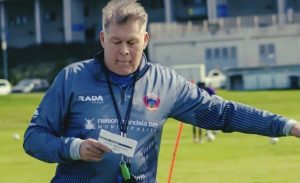 Luc Eymael conducting a training session at Chippa United
