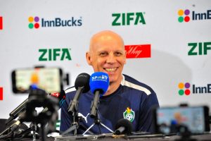 German coach Michael Nees during a post-match press conference