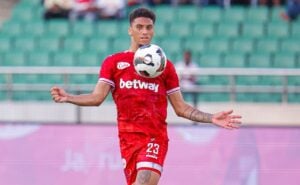 Rushine De Reuck in action for Simba SC during a League match in Tanzania