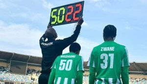 Happy Mashiane and Samkelo Zwane at Siwelele FC