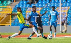 Mamelodi Sundowns in CAF Champions League action against Remo Stars