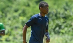 Thamsanqa Sangweni during a training session with Mkhambathi FC
