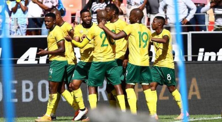 Bafana Bafana celebrating a goal