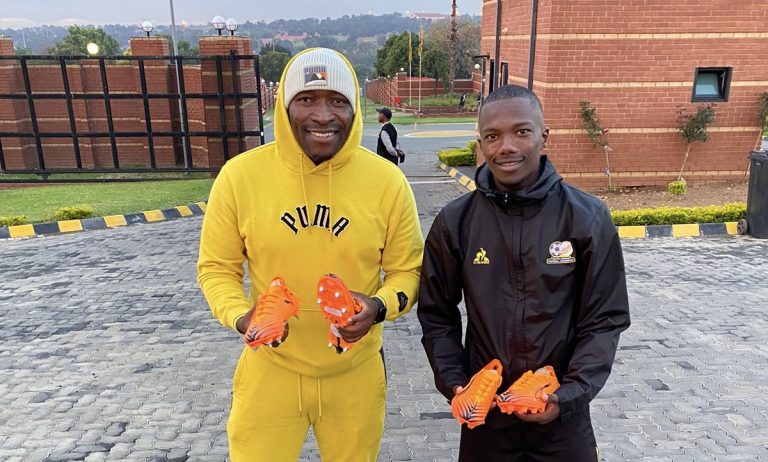 Carlos Mtshamba posing with Lunje Nonqobo