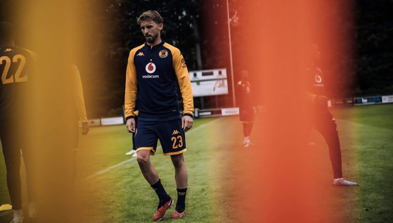 Ethan Chislett in Kaizer Chiefs colours