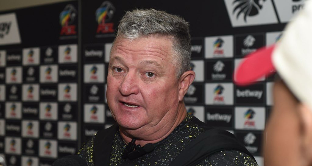 Gavin Hunt of Durban City FC speaking