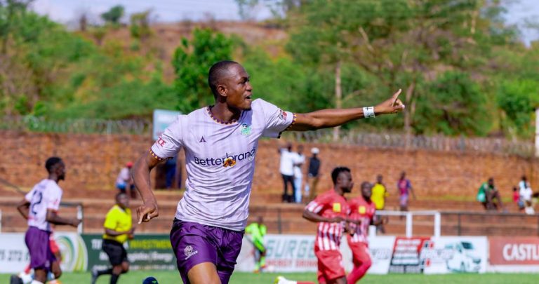 Isheanesu Mauchi celebrating a goal
