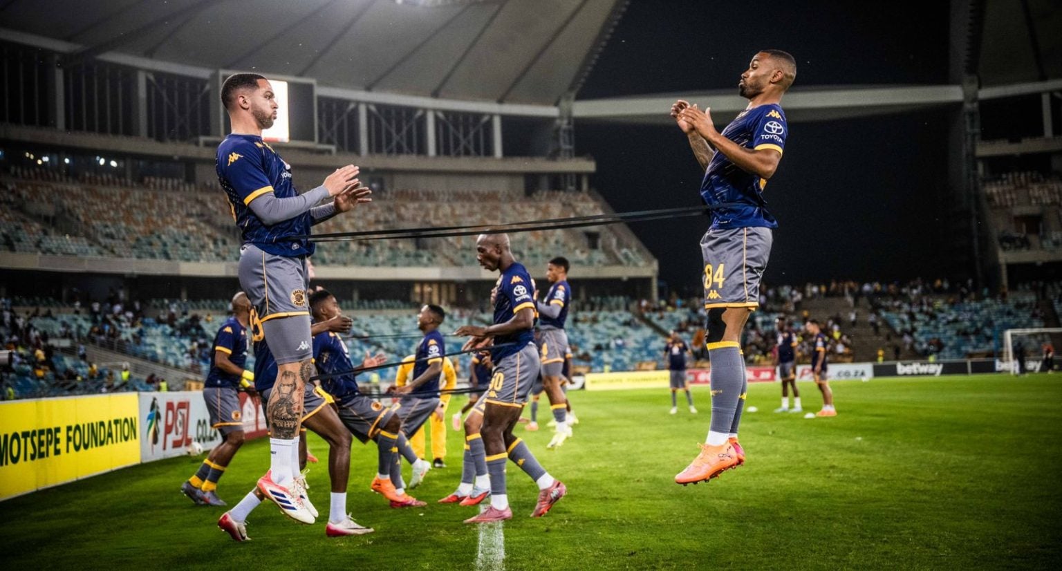 Kaizer Chiefs players during warm-up