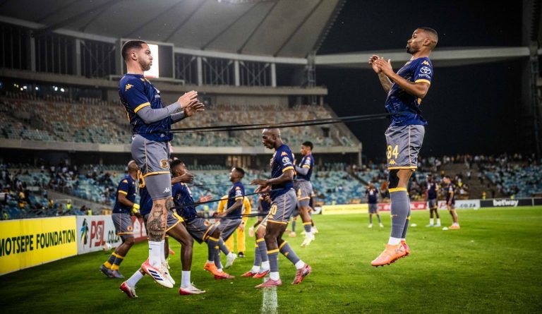 Kaizer Chiefs players during warm-up