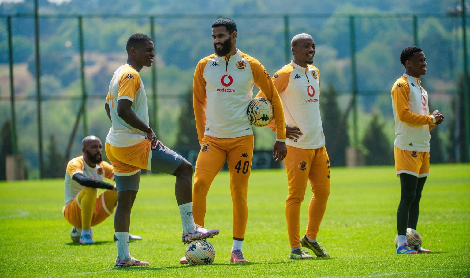 Kaizer Chiefs players at training