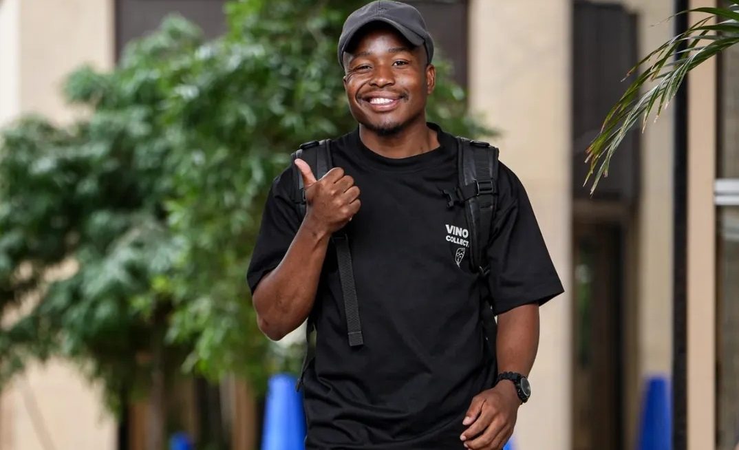 Keletso Makgalwa arriving at Bafana Bafana camp