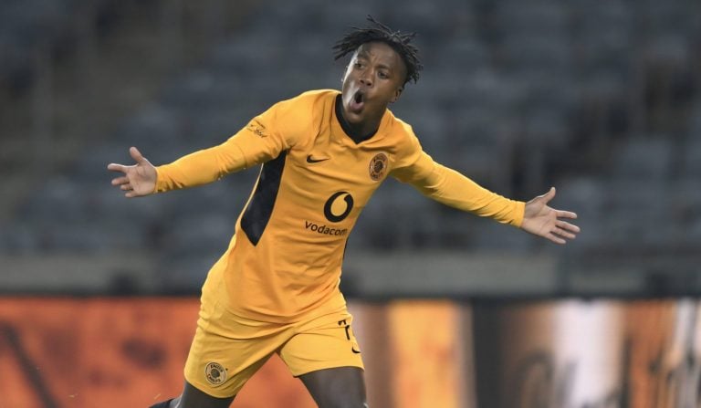 Kgaogelo Sekgota in action for Kaizer Chiefs