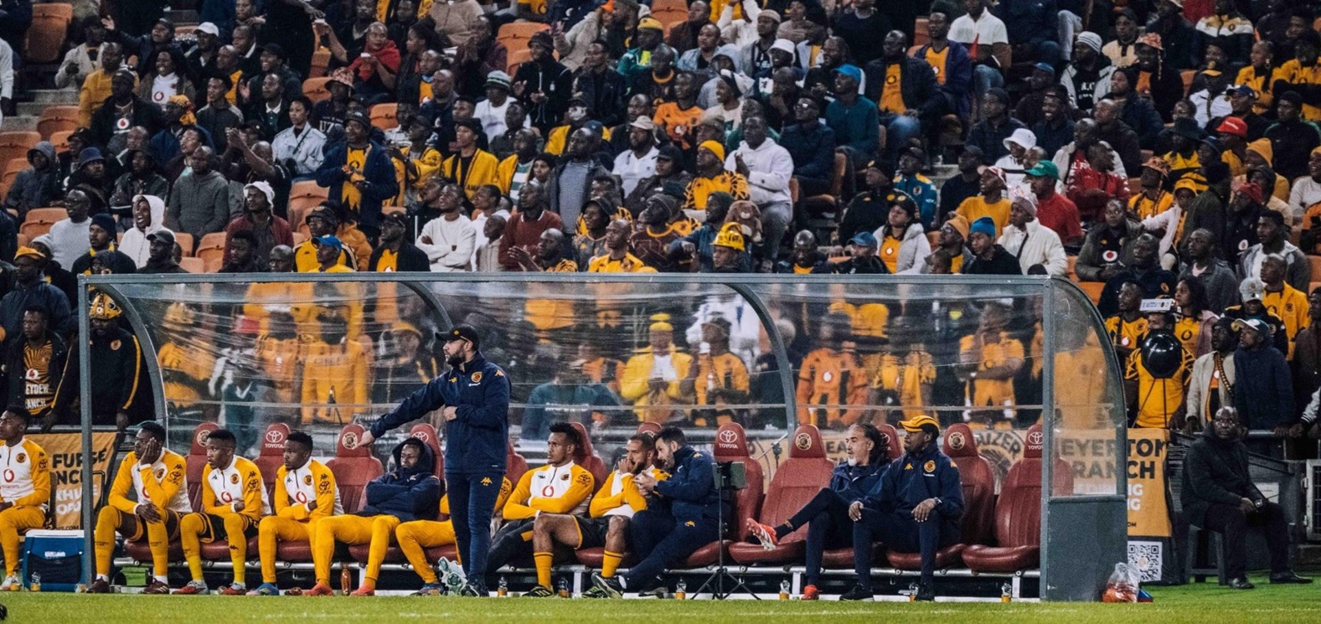Khalil Ben Youssef and the Kaizer Chiefs bench
