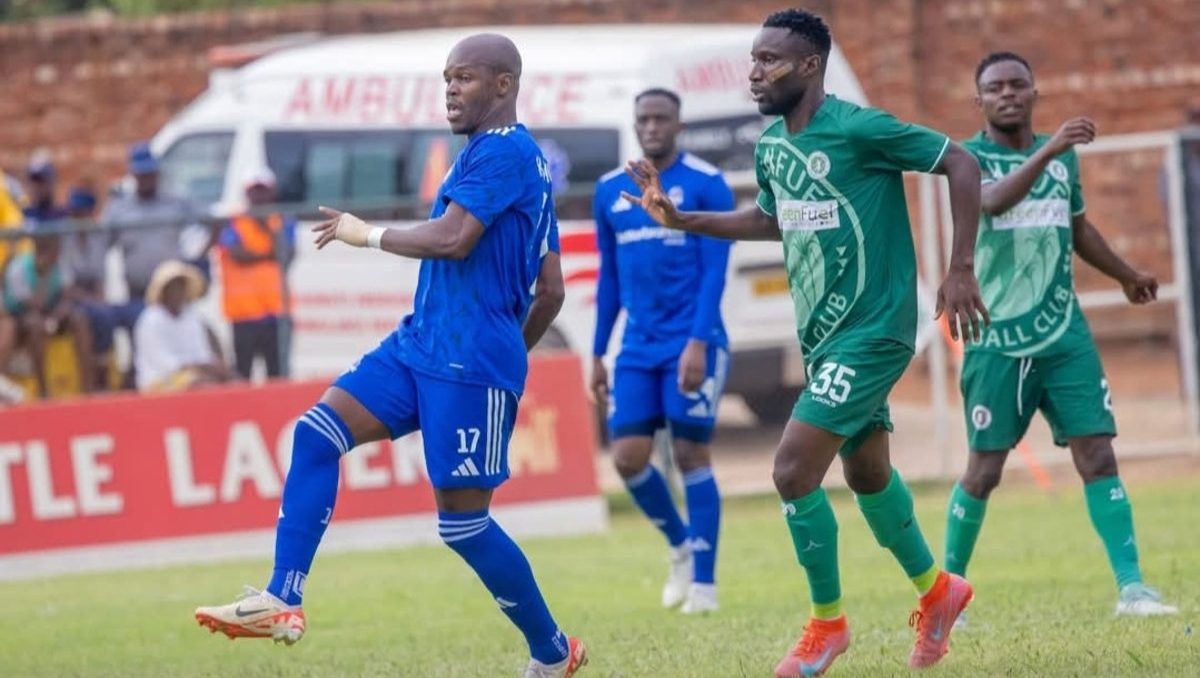 Knowledge Musona in action for Scottland FC against Green Fuel FC in Zimbabwe