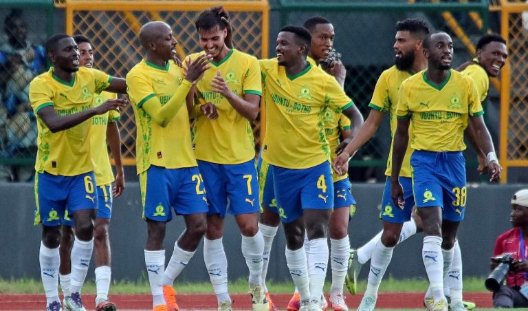 Mamelodi Sundowns after scoring a goal