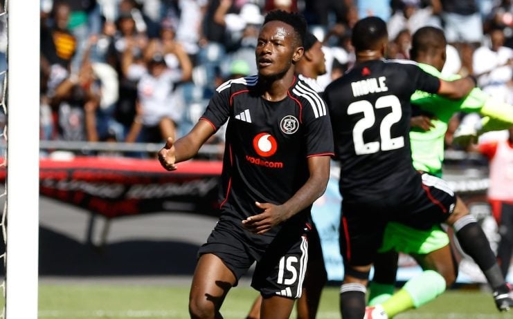 Masindi Nemtajela in Orlando Pirates colours