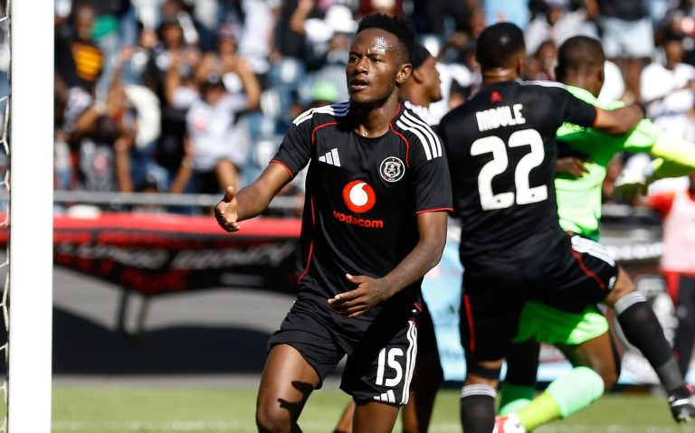 Masindi Nemtajela in Orlando Pirates colours