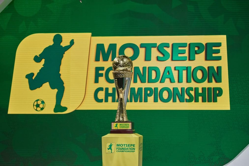 Motsepe Foundation Championship trophy displayed during the handover ceremony