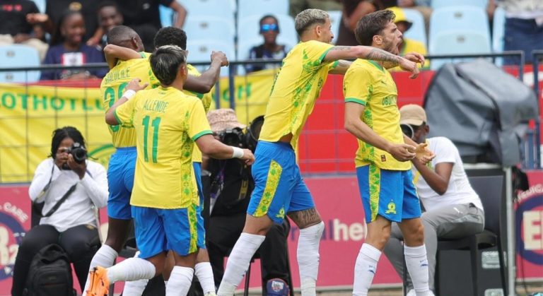 Nuno Santos celebrating, Mamelodi Sundowns