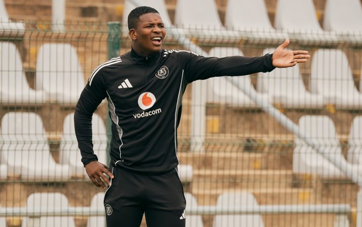 Orlando Pirates defender Mbekezeli Mbokazi at training