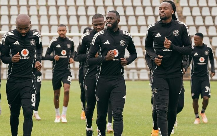Orlando Pirates players at training