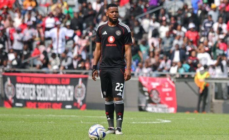 Sipho Mbule in Orlando Pirates' colours