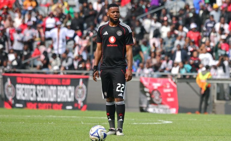 Sipho Mbule in Orlando Pirates' colours