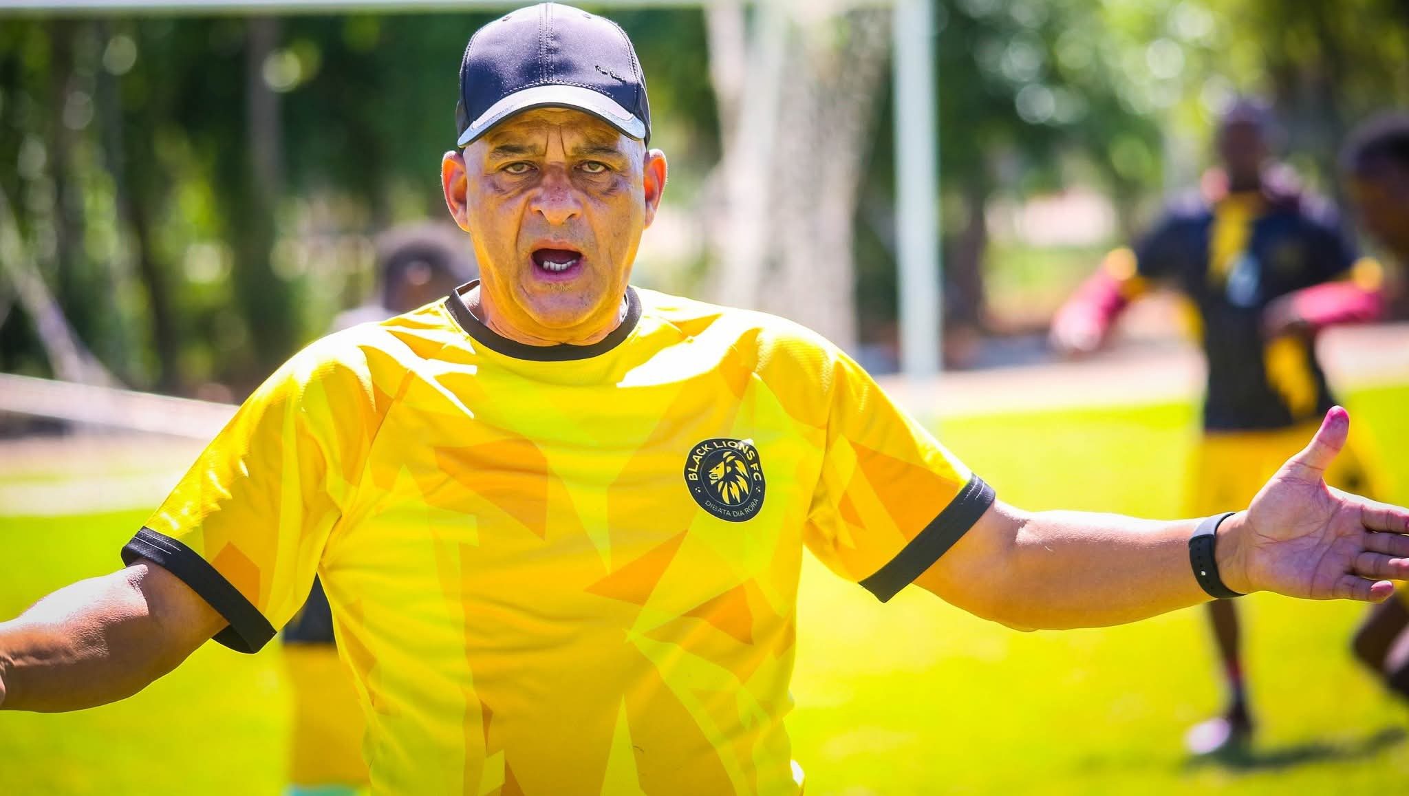 Owen Da Gama of Black Lions FC coaching