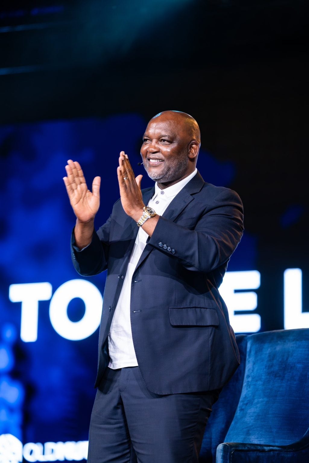 Pitso Mosimane speaking at an event