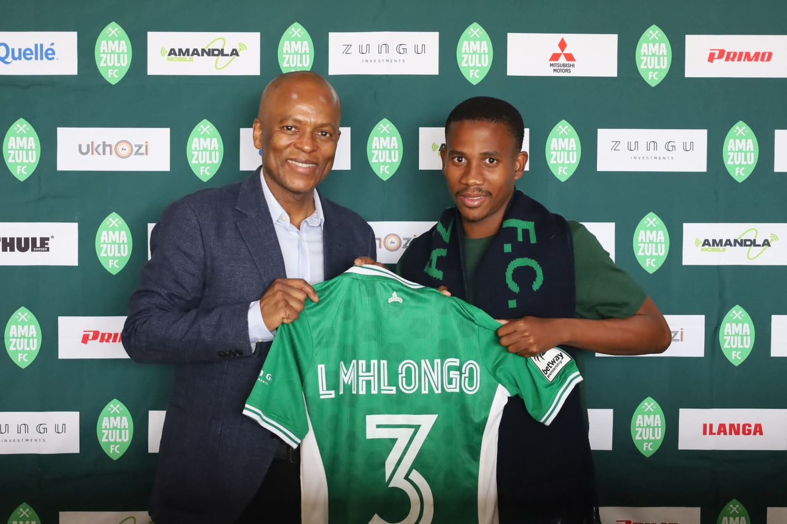 AmaZulu president Sandile Zungu and Langelihle Mhlongo