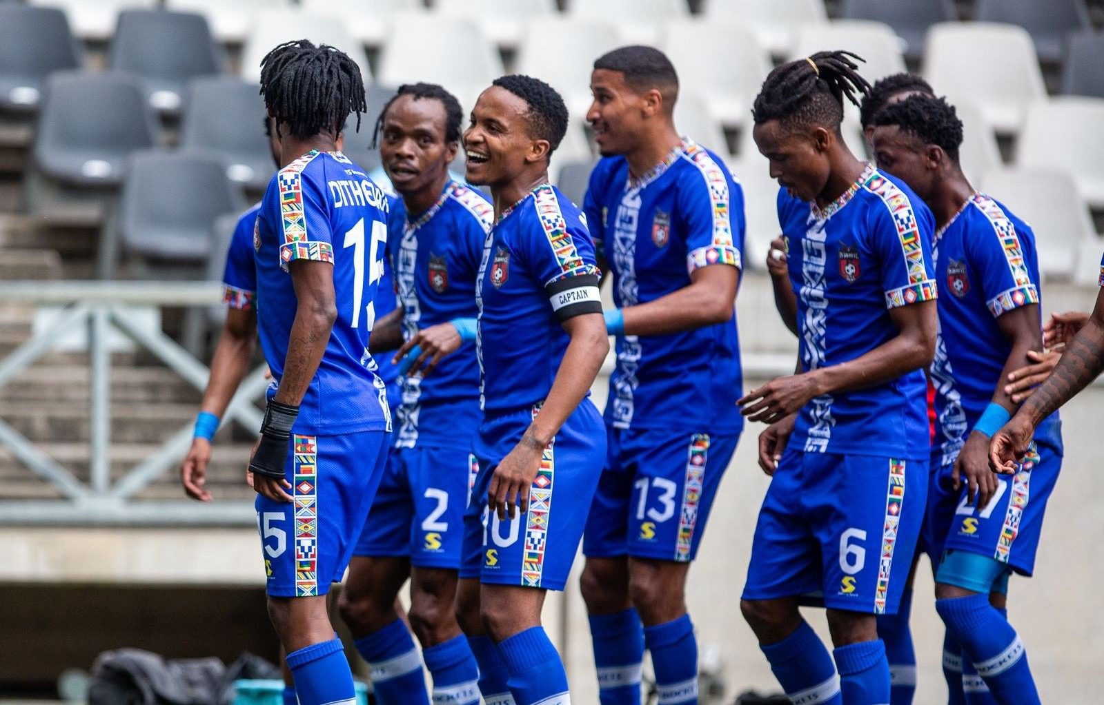 TS Galaxy players in celebratory mood