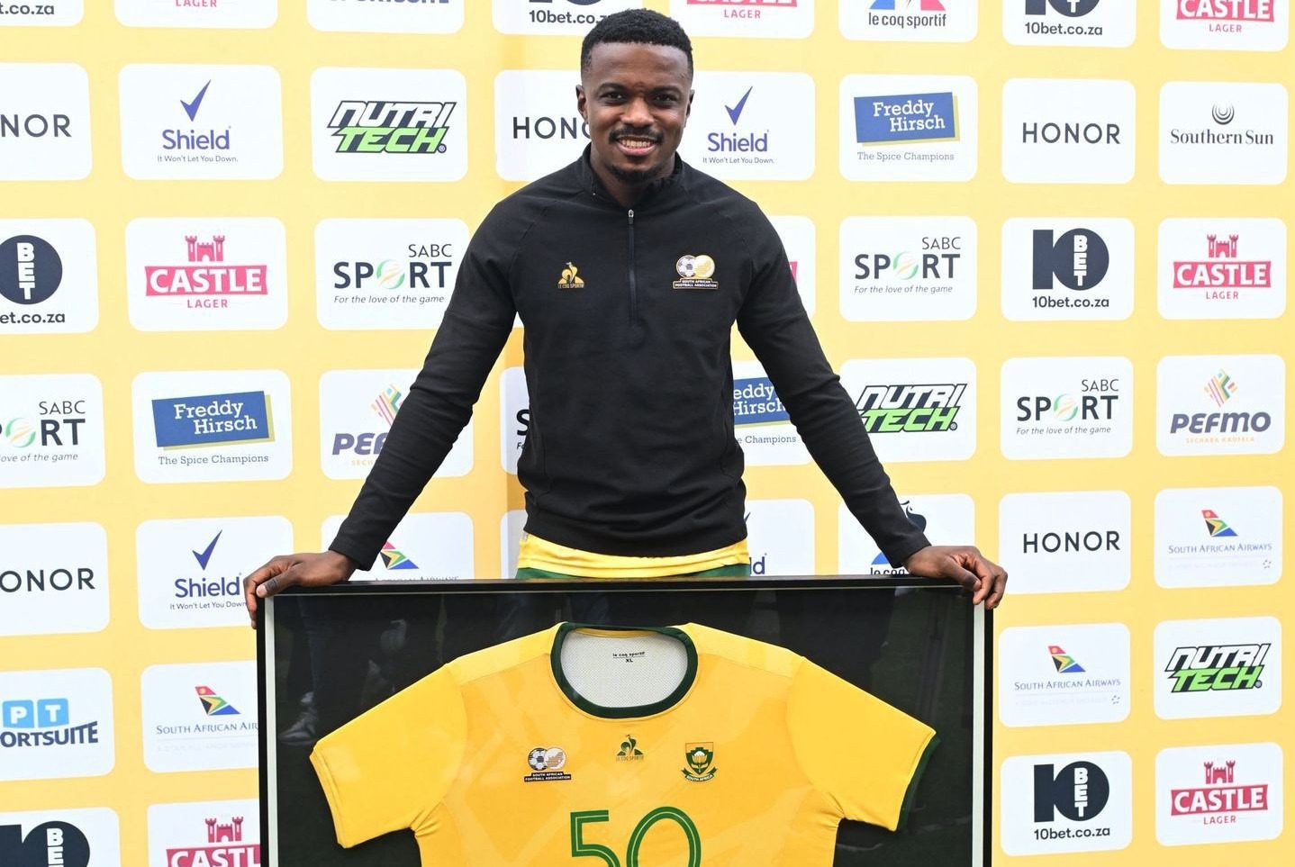 Teboho Mokoena honoured for his Bafana Bafana's 50th cap
