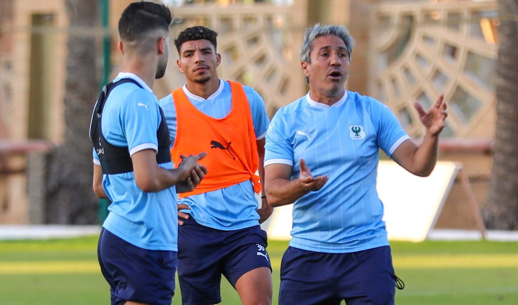 Tunisian Nabil Kouki of Al-Masry at training