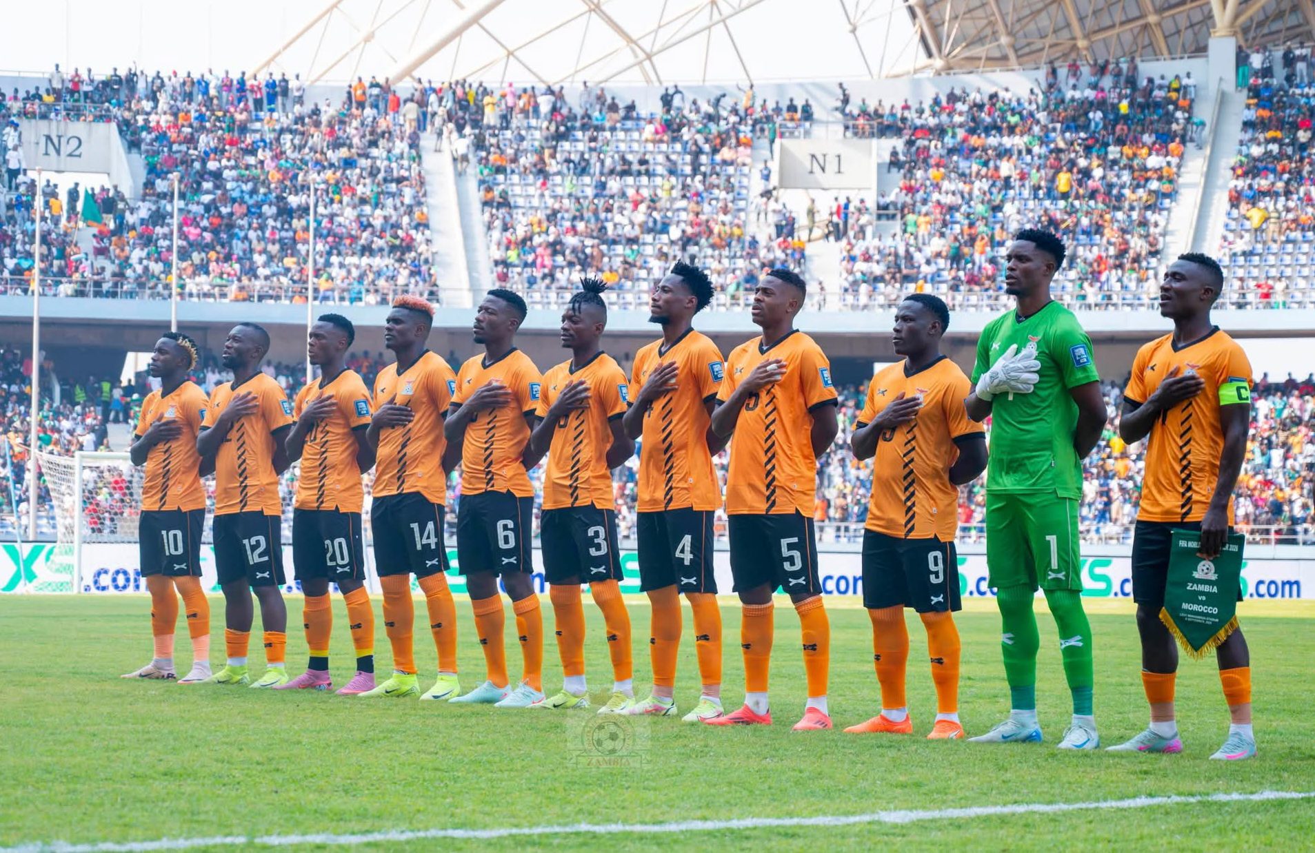 Head coach of the Zambia national team during a training session 